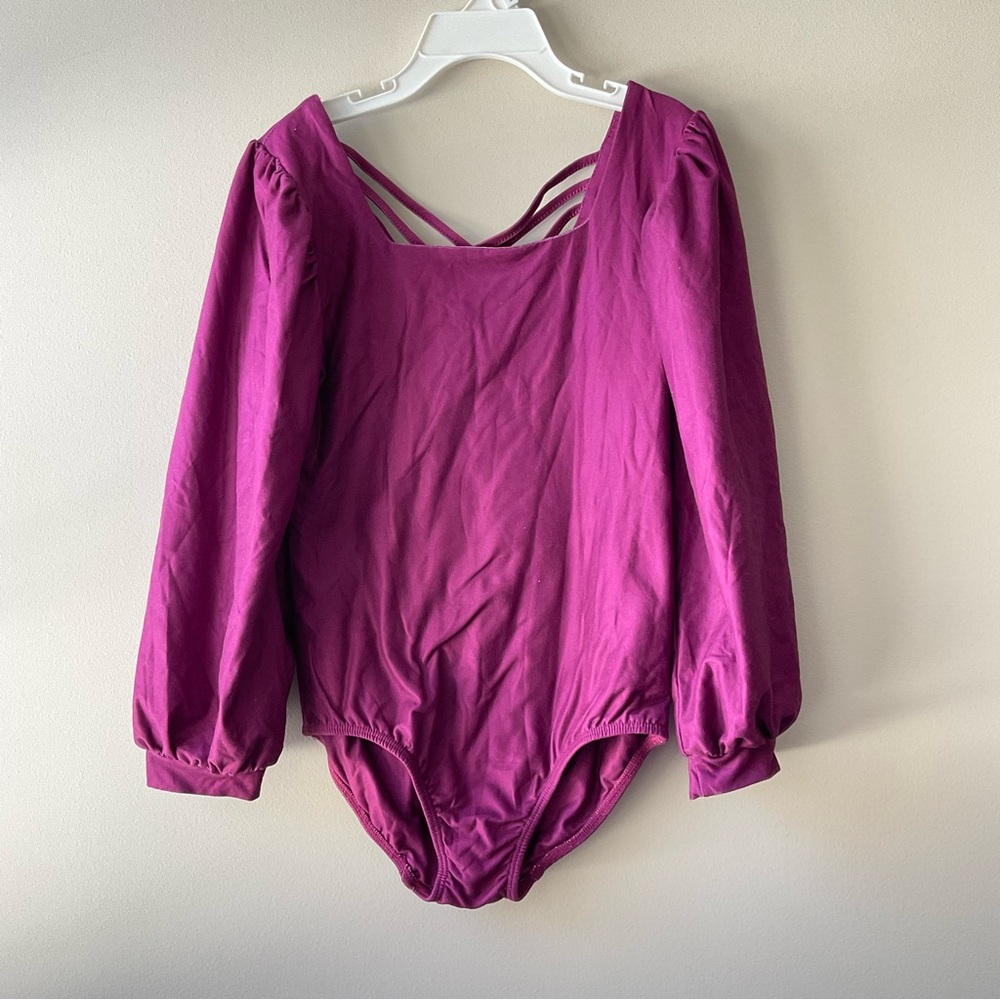 Cheeky Plum Long Sleeve Leotard